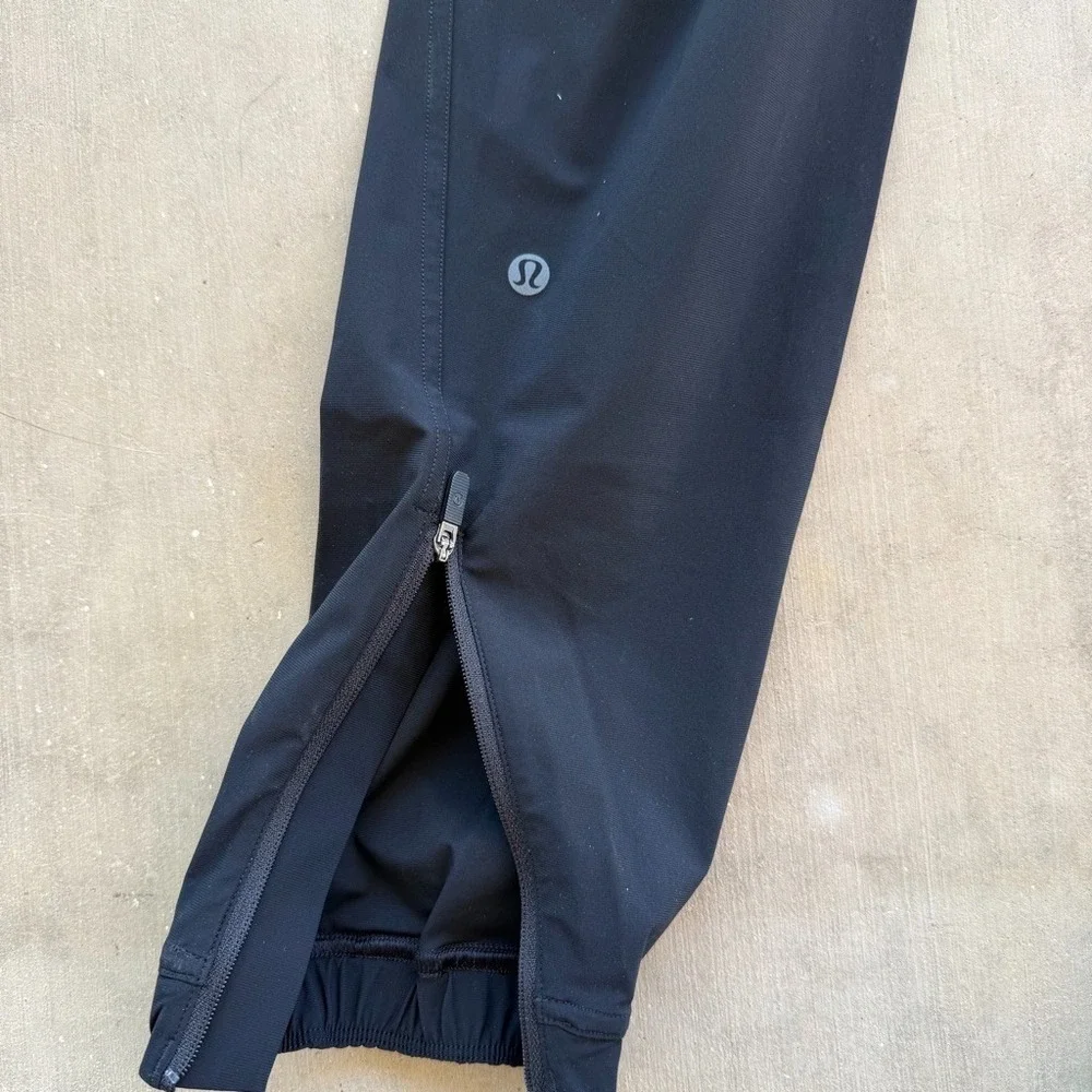 Lululemon Jogger Pants Womens 4 Black Stretch Woven Travel Athletic Ankle